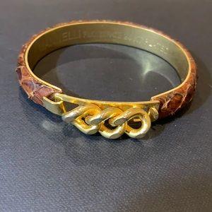 Mannelli Florence 24k Gold Plated Bracelet Snakeskin